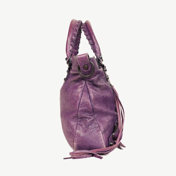 Balenciaga 2012 City Agneau Classic Hardware First Raisin Purple Leather Bag - Picture 3 of 16